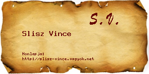 Slisz Vince névjegykártya